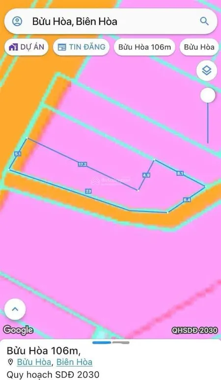 Chính chủ gởi bán đất mặt tiền kinh doanh đường nguyễn thị tồn bửu hòa,106m2,thổ cư 100%, sổ riêng