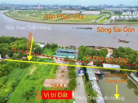 Cần bán đất 5x28m mặt tiền công viên, sát sông sài gòn, đường nhựa 10m, kdc gần gò vấp, giá 9.6 tỷ