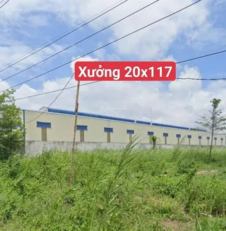 Kcn đức hòa bán kho xưởng xây full đất 2340m2 đất skc ( 20x117)
