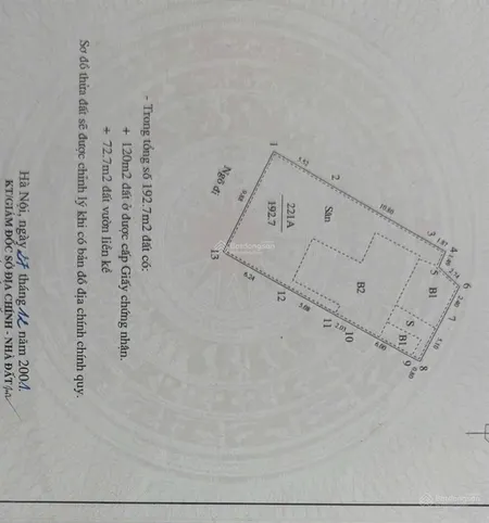 Bán nhà riêng 24 tỷ, 200m2, 4pn, 2wc view đẹp tại lạc trung, hai bà trưng, hà nội