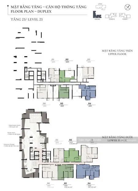 Căn hộ thông tầng diện tích lớn 17 tỷ all in, 217m2, 4pn + 3wc, ban công lớn view sông vĩnh viễn