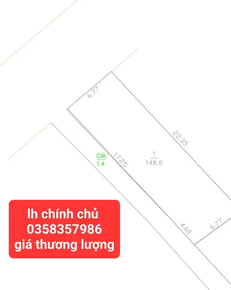 Bán đất 148m² ngang 6.77m giá 4.45 tỷ Xã Kim Anh