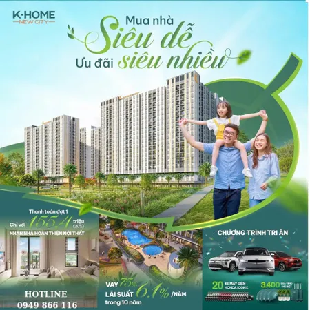 Căn Hộ 1 Phòng Ngủ 42m² K-Home – Giá Từ 1,05 Tỷ, Trung Tâm Tp. Mới