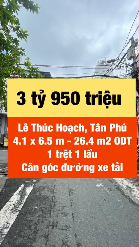 Căn góc kinh doanh Lê Thúc Hoạch chỉ 3.95 tỷ