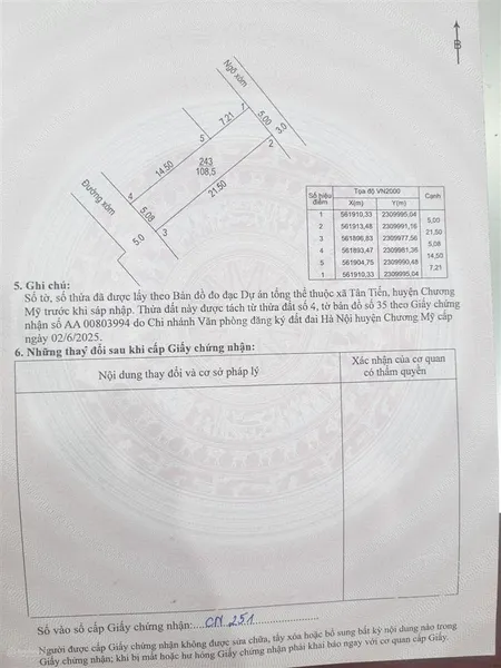 Chính chủ bán đất full thổ cư, 2 mặt tiền, đường liên thôn kinh doanh, oto tránh