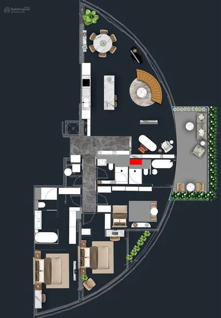 Bán căn hộ dạng sky villa 170m2 tại city garden, bình thạnh