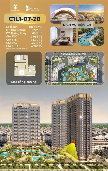 Tuyệt tác 2n đông nam view công viên nội khu siêu đỉnh tại masteri trinity. chỉ 3.6 tỷ