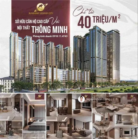 Booking căn hộ sunshine legend city ck lớn. s 28m² 99m² pkd 0918 114 ***