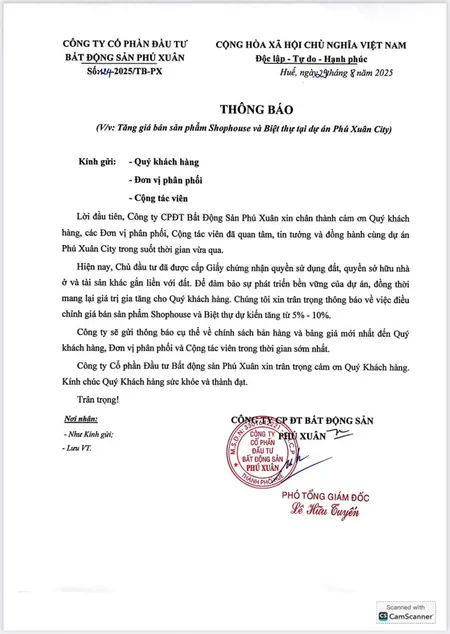 🚨 PHÚ XUÂN CITY – SẮP ĐIỀU CHỈNH GIÁ, CƠ HỘI GIỮ SUẤT ĐẸP NGAY HÔM NAY! 🚨