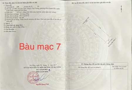 Bán đất tại bàu mạc 7, 4,88 tỷ, 107,5 m2, liên chiểu, đà nẵng