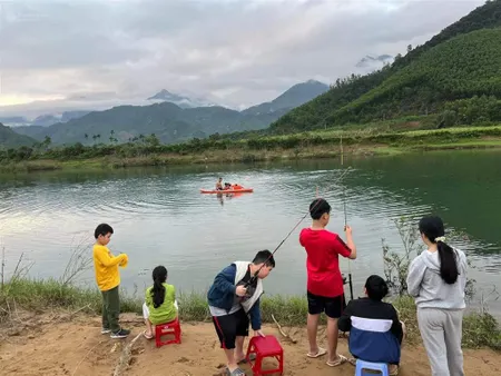 Bán 3200m2 đất, ngang 50m mặt sông cu đê, hòa bắc, đã từng kinh doanh farm, giá 1.95 tỷ