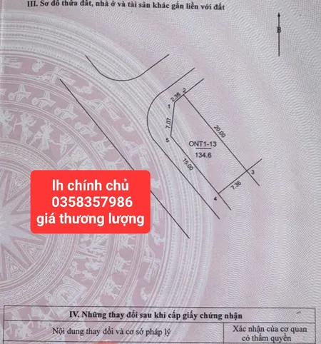 Bán đất 134.6m² ngang 7.36m giá 7.6 tỷ Xã Sóc Sơn