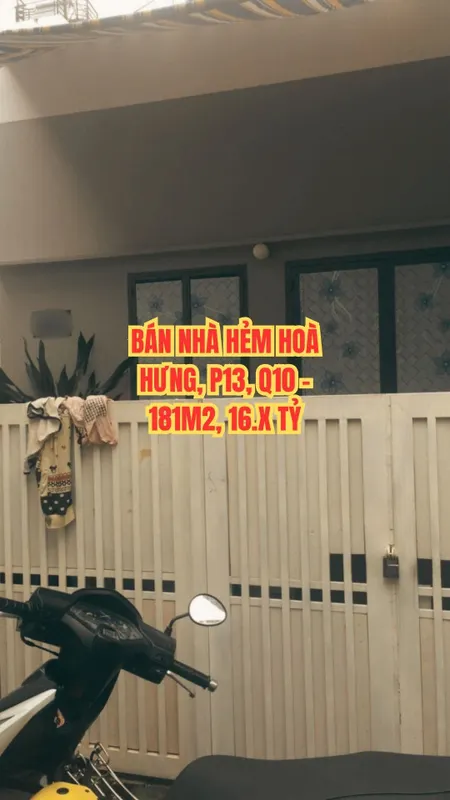 🔥 BÁN NHÀ HẺM HOÀ HƯNG, P13, Q10 – 181M2, 16.X TỶ, LÝ TƯỞNG XÂY CHDV