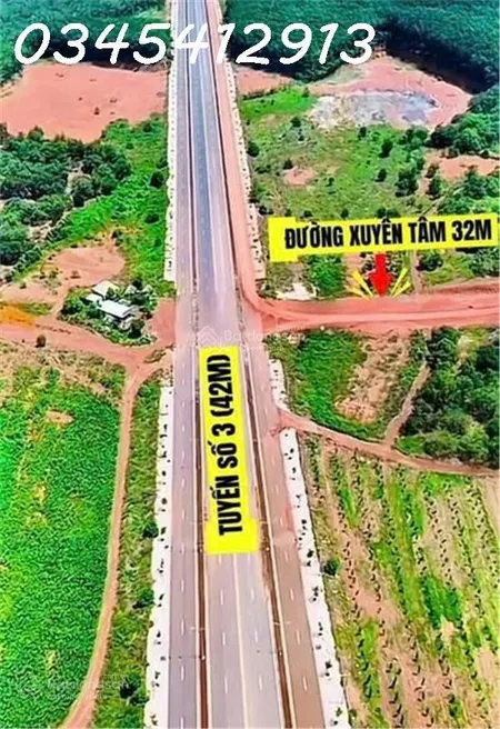 Chỉ còn 1 lô đất lớn 1000m², mặt tiền 25m ngay trục xuyên tâm đồng phú, giá chỉ 350 triệu.