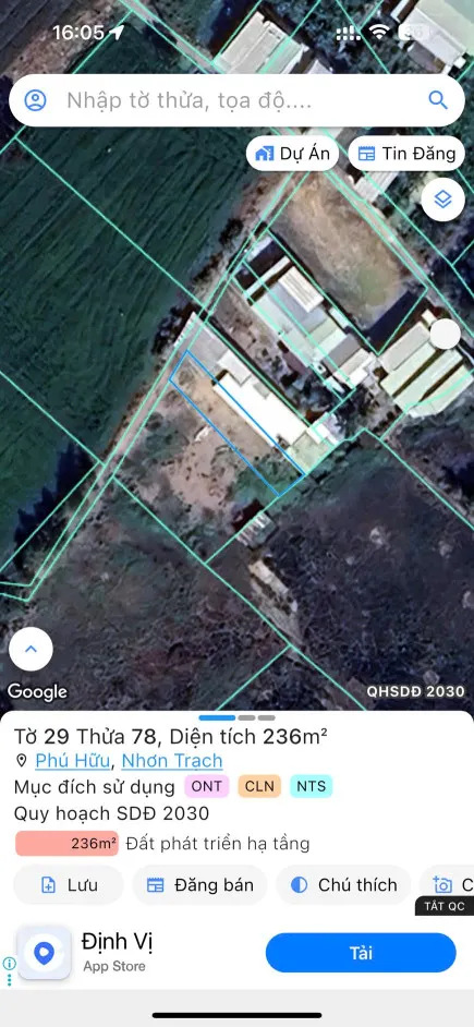 Bán đất 236m² ngang 7m giá 2 tỷ Xã Đại Phước