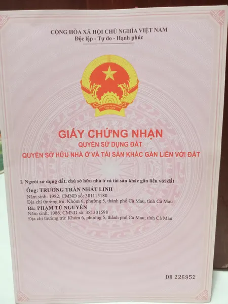 CẦN BÁN NHÀ RIÊNG 2 MẶT TIỀN.