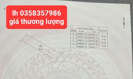 Bán đất 80m² ngang 4m giá 3.2 tỷ Xã Sóc Sơn