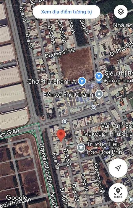 Đất mặt tiền đường số 3 gần chợ phú chánh a