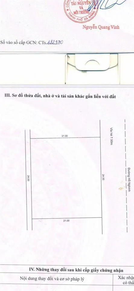 Bán lô đất mặt tiền hồ nghinh biển mỹ khê sát phạm văn đồng