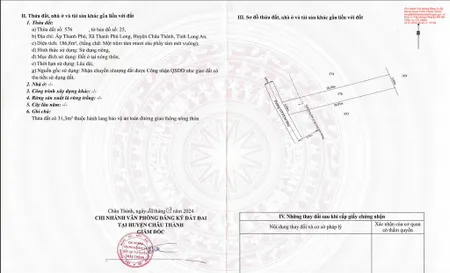 Bán lô đất 186.8m2 tại thanh phú long, sẽ sáp nhập vào tp tân an mt 5m, ô tô đỗ cửa chỉ 1.5 tỷ