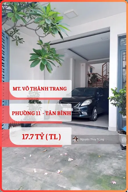 Nhà mặt tiền đường võ thành trang, 142m2, 2 mặt hẻm giá tốt.