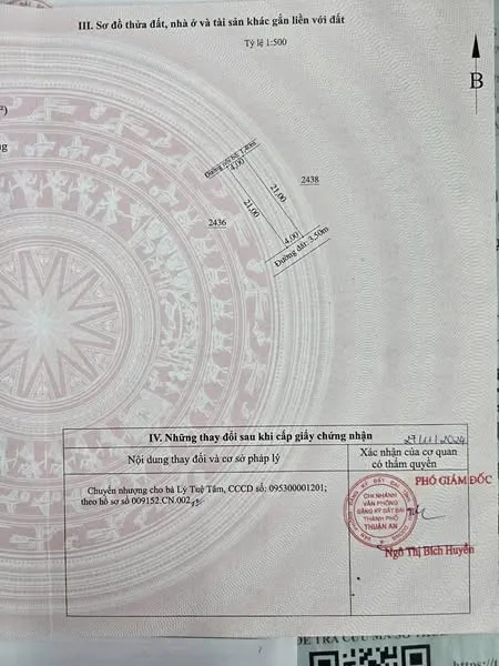 Bán đất Bình Nhâm 04 – Đường bê tông 3,5m, ô tô ra vào thoải mái