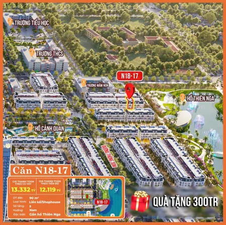 Hàng hiếm ngay hồ thiên nga 90m2 5 tầng giá chỉ 12 tỷ tại hoàng huy new city