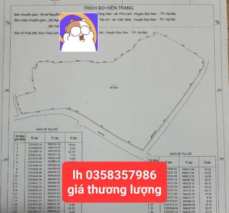 Bán đất 20000m² ngang 200m giá 70 tỷ Xã Sóc Sơn