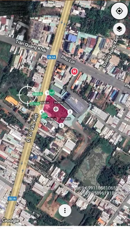 Bán đất 3578.8m² ngang 58m giá 35 tỷ Phường Phú Lợi