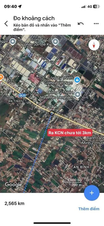Cách kcn an tịnh đúng 2km bán gấp 2 lô thổ cư (116m2) mặt tiền ô tô 8m lên nhựa cạnh trường học shr