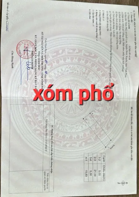 Bán đất 100.3m² ngang 5m Xã Bình Nguyên