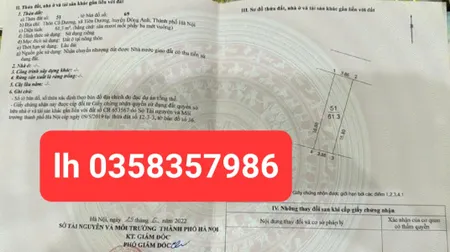 Bán đất 61.3m² ngang 3.86m giá 5.7 tỷ Xã Phúc Thịnh