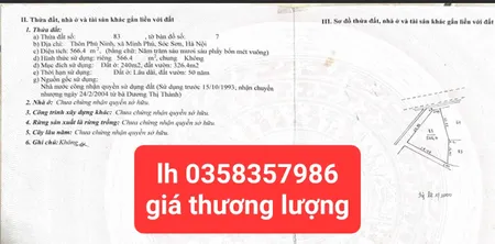 Bán đất 566m² ngang 28m giá 9.05 tỷ Xã Kim Anh