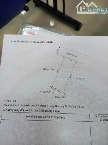 Bán lô đất ngõ đằng hải -chợ lủng hoa (oto vào đất)