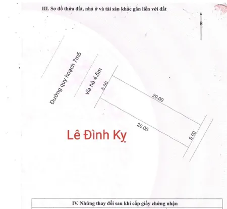 Đất mặt tiền đường 7m5 lê đình kỵ khu phước lý. s= 100m2 ( 5x20) giá 3.75 tỷ