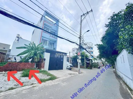2 lô đất mặt tiền đường 49, hbc dt 5x21m đc xây 5 tầng