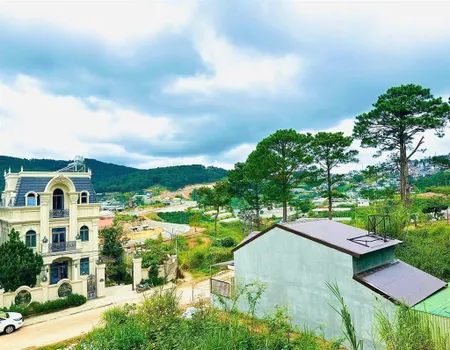 Bán đất tặng nhà 2 mặt tiền kqh an sơn 230m2 vuông vức view thung lũng rừng thông