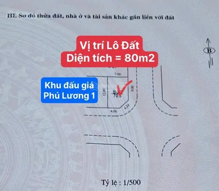 Đất đấu giá 80m2 lô góc, 2 mặt tiềnphân lô kinh doanhmặt tiền 17m15,99tỷ. sổ cất két.