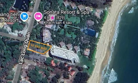 Bán 1500 m2 đất mặt tiền lạc long quân, kề ranh resort 4 sao sonata tiến thành