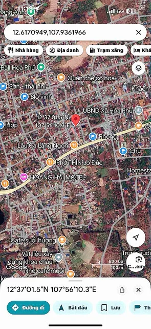 Bán đất 123m² giá 599 triệu Xã Hòa Phú