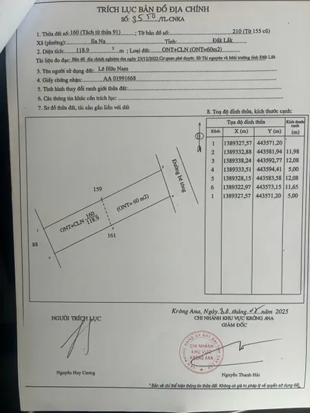 Bán đất 118m² giá 248 triệu Xã Ea Na