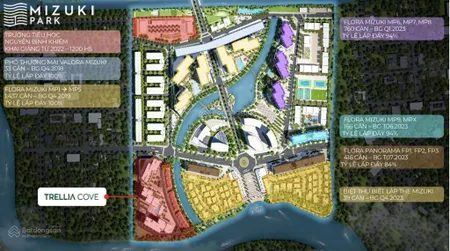 Giỏ hàng tầng đẹp trellia cove 60m2 2pn 1wc, chiết khấu 11%, 20% vốn tự có, miễn 2 năm pql, 0%/24th