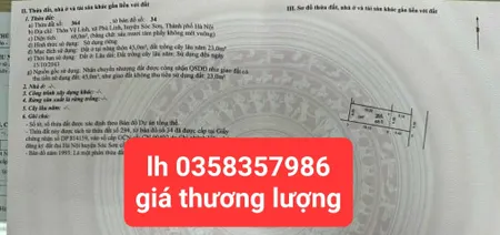 Bán đất 68m² ngang 4.5m giá 1.9 tỷ Xã Sóc Sơn