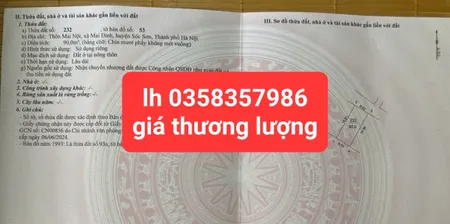 Bán đất 90m² ngang 6m giá 4.86 tỷ Xã Sóc Sơn