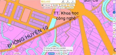 Bán đất 243.5m² ngang 10.7m giá 1.46 tỷ mặt tiền lộ nhựa hương lộ 15 (ĐH-10) Phường Tân Ngãi