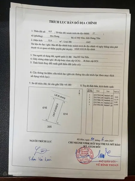 Chủ gửi mấy lô đất tại tdp hoà đam phường thượng hồng tỉnh hưng yên diện tích lô góc 52,6