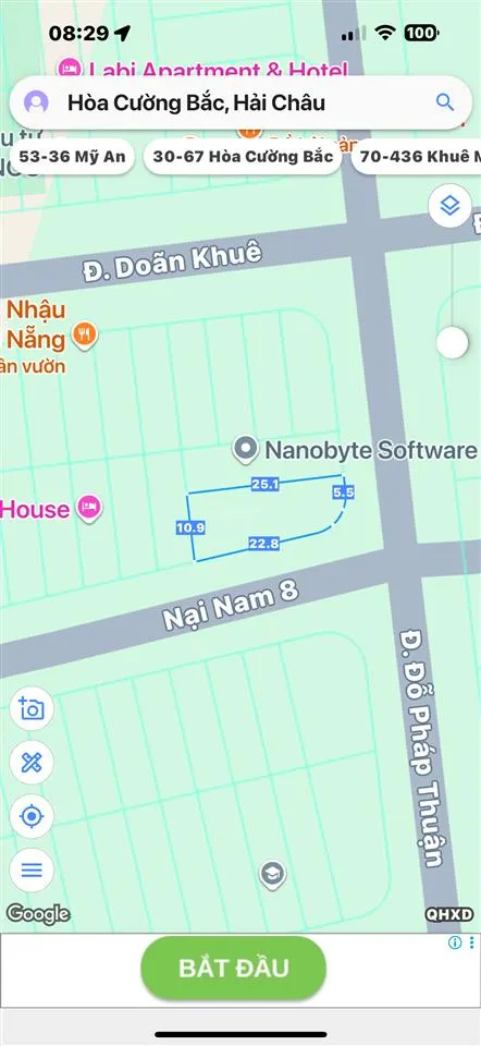 Siêu phẩm mt hala nại nam 8 giá 18 tỷ, 117m2 hướng đông nam