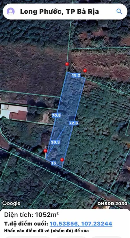 Bán đất tại đường 89, xã long phước, bà rịa, bà rịa vũng tàu, giá ưu đãi 3,5 tỷ, 1000m2 ( cln )