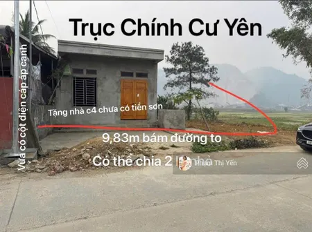 Bán lô đất trục chính cư yên lương sơn. diện tích 224m2 có 139,8m2 ont bám trục chính liên xã
