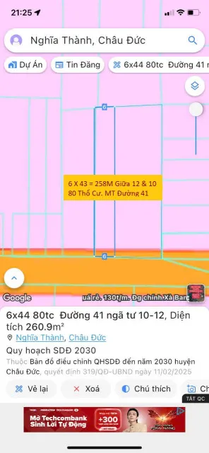 Bán Đất Đẹp Đường 41 Nghĩa Thành, Châu Đức